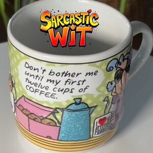👛 (ANY 4/$20) HALLMARK MAXINE Don’t Bother Me Until My First 12 Cups Coffee 3D